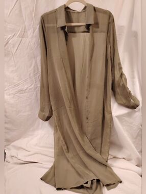 Gorgeous Sheer Cover Up Dressy Or Casual Jacket Shirt For Summer Light Layer